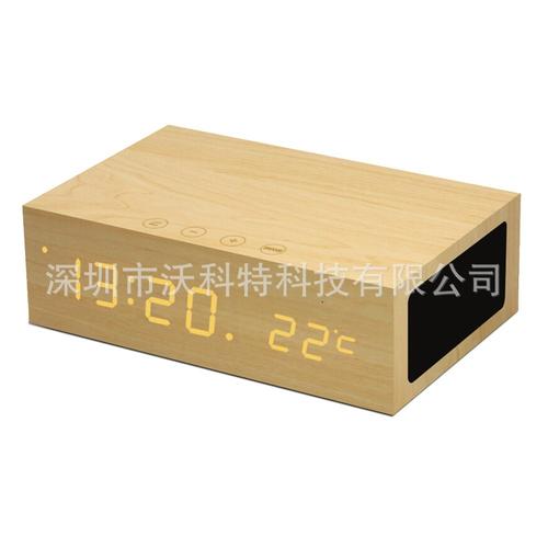 工廠正品 w1木質(zhì)觸控藍(lán)牙音箱桌面 高檔木質(zhì)床頭鬧鐘藍(lán)牙音箱